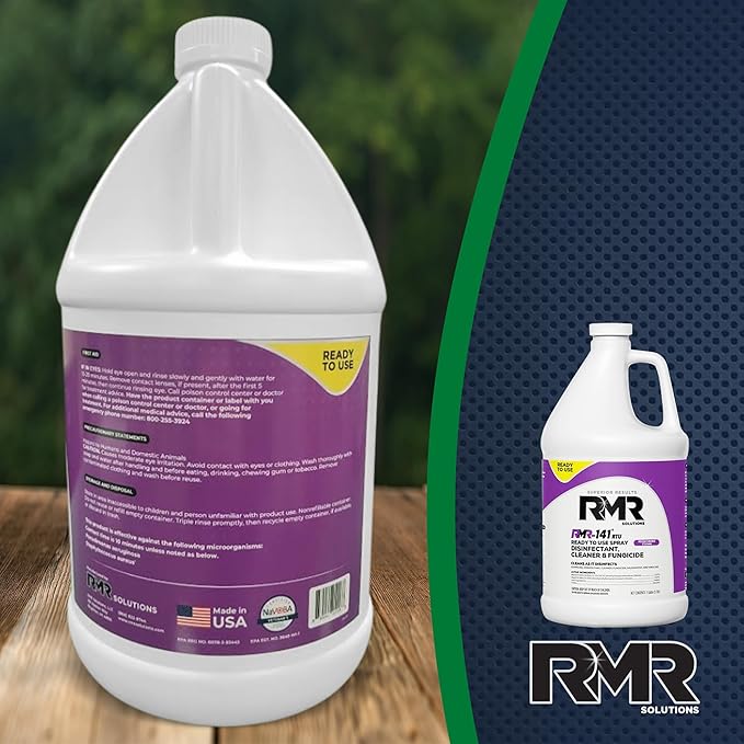 RMR-141 EPA Registered Mold and Mildew Killer, Eliminates Odors, Removes Mold, Mildew, Bacteria, and Viruses, 4 Pack of 1 Gallon Bottles