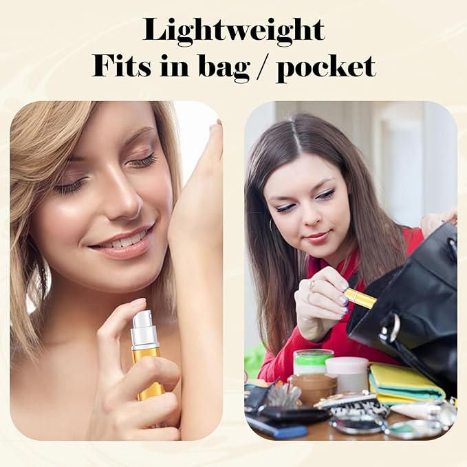 10ml Perfume Travel Bottle, 3pcs Perfume Atomiser Refillable, Spray Bottles, Portable for Travel Holiday Women Man