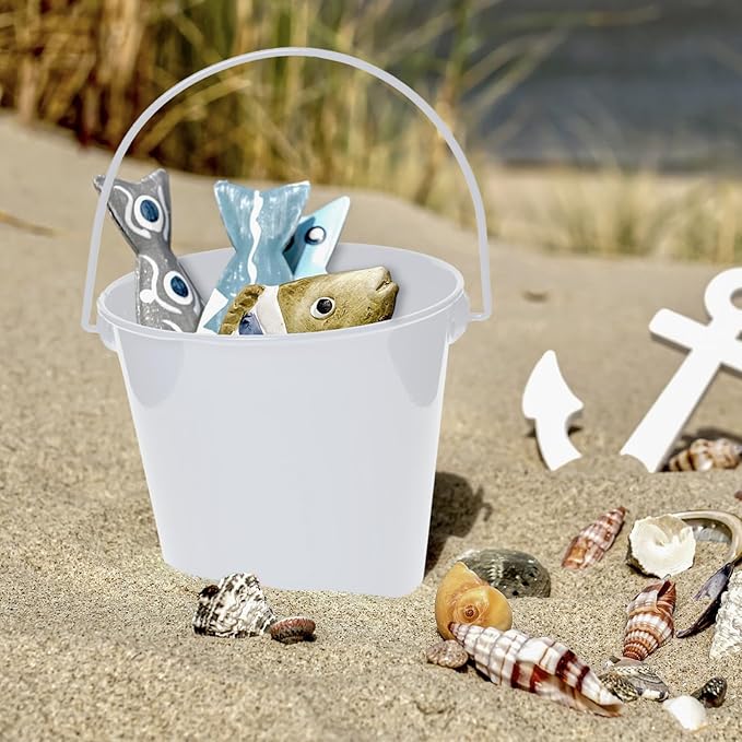 Colored Tin Buckets with Handle, 6 Pack 7.48 inch Galvanized Iron Pail Buckets for Kids, Classroom, Crafts and Party Favors