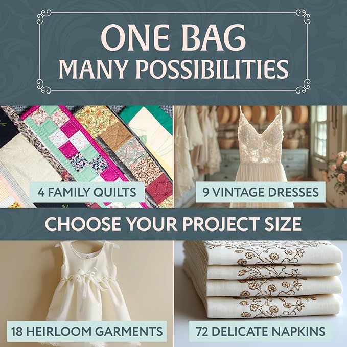 Vintage Fabric Stain Remover - Safely Cleans Retro & Antique Textiles - Made in the USA - Gently Removes Yellowing & Tough Stains From Vintage Linens, Quilts, Dresses, Doilies 16 Ounce (Pack of 1)