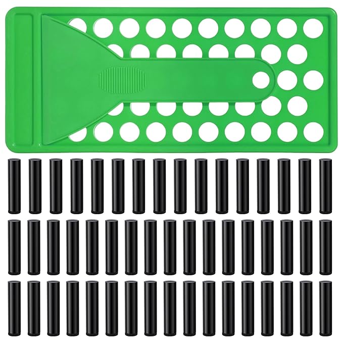 Lip Balm Crafting Kit, 50 Pieces Empty Lipsticks Filling Tubes Mold Handmade Set Pallet with Scraper, Lip Balm Tubes with Filling Tray and Spatula for Women Girl Cosmetics Makeup, Black