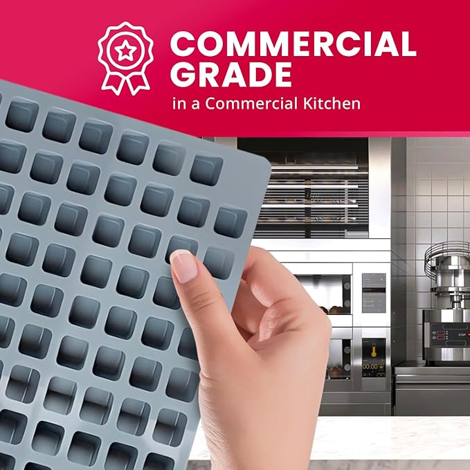 Silicone 4ml Square Candy Molds for Chocolate, Gummy & Baking | 230 Cavities Confectionery Molds | Food-Grade, BPA-Free Silicone for Homemade Treats & Desserts