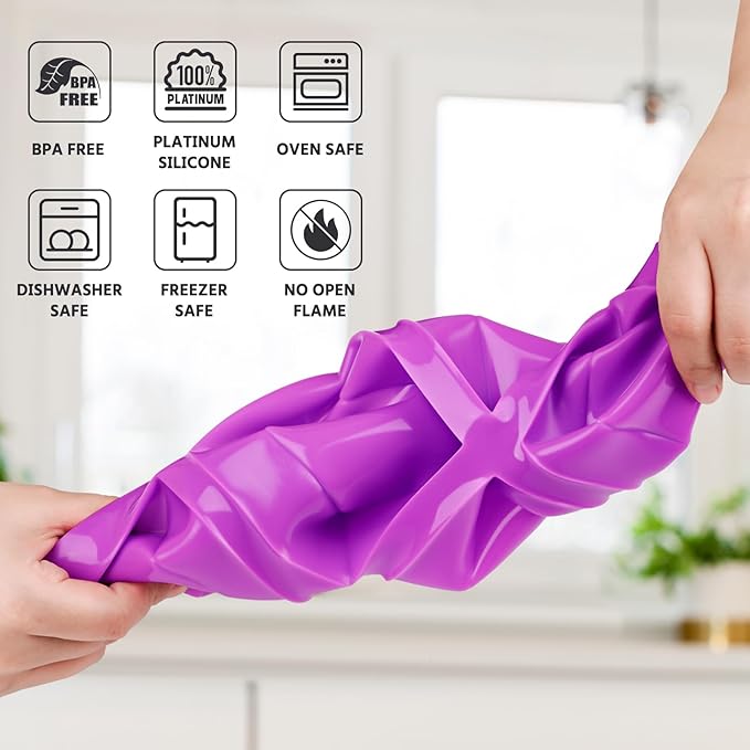 6-Cavity Rice Krispie Treat Molds, 3 Pcs Silicone Candy Bar Molds, Non-Stick Rectangle Chocolate Molds for Making Rice Crispy Snacks, Dubai Chocolate, Candy Bars, Brownies