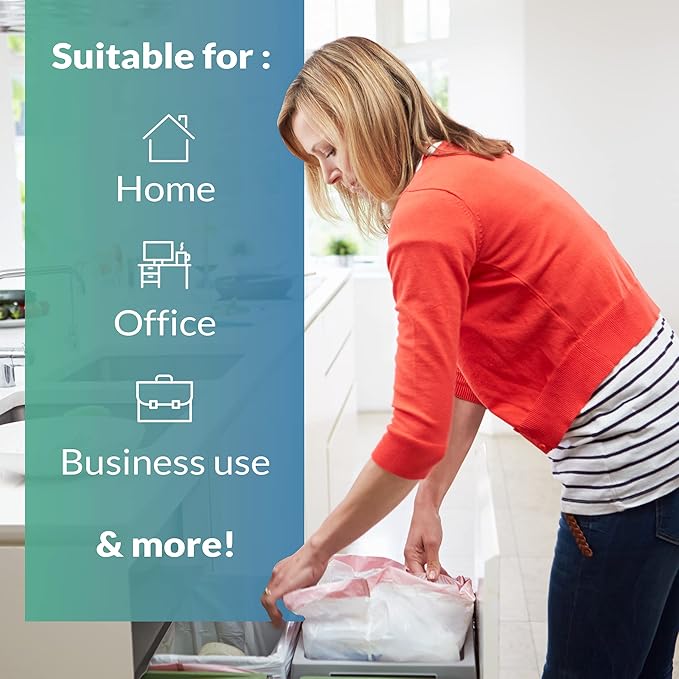 Reli. Tall Kitchen Drawstring Trash Bags 13 Gallon | 500 Count Bulk | Kitchen Garbage Bags | White | 13 Gallon - 16 Gal Capacity