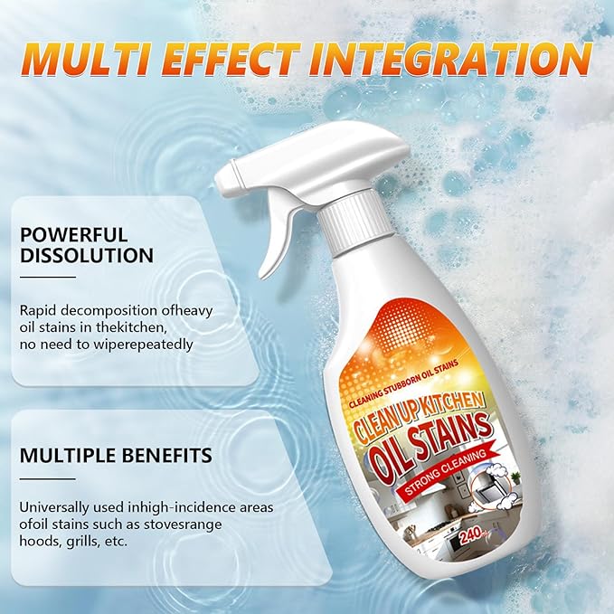 Heavy Duty Degreaser, 2025 New Upgrade Kitchen Cleaner, Multipurpose Oil Stain Remover, for Appliances Countertops Range Hoods