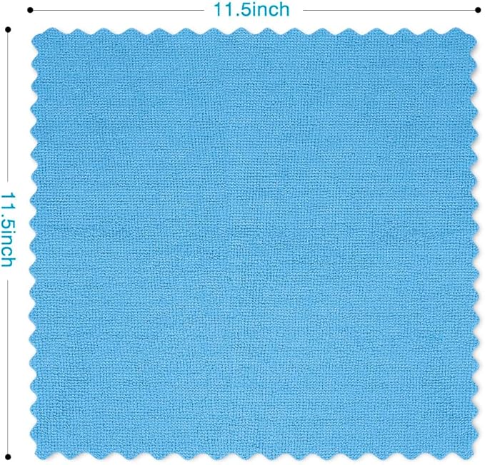 Orighty Cleaning Cloths, Shop Towels 100 Pack, Shop Rags Reusable, Microfiber Cleaning Rags Bulk for Cars, Multi-Purpose Lint Free Towels for Automotive, Mechanic, Kitchen, 11.5’’ x 11.5’’, Blue
