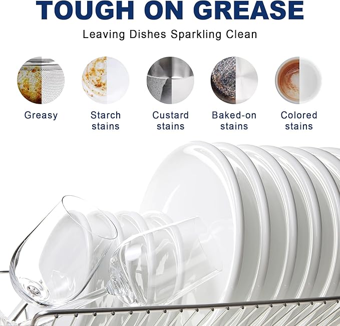 Eco Dishwasher Detergent Sheets Up To 160 Loads, Unscented Plastic Free Dishwashing Soap Strips With High Efficient Solid Enzyme, Leaving Dishes Sparkling Clean