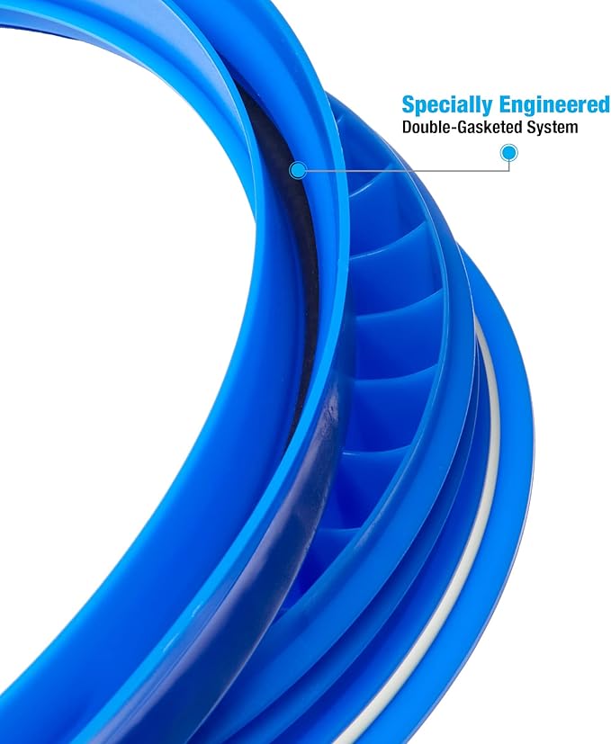 Consolidated Plastics 3.5 Gallon White Food Grade Buckets + 6 Gamma Seal Lids, BPA Free Container Storage, Durable HDPE Pails, Made in USA (6 Pack)