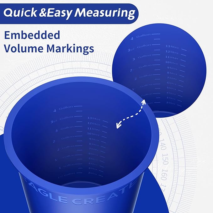 Reusable 5 Gallon Bucket Liner, Time Saving Concrete Tools Durable Silicone Bucket Insert, Food Grade Container for Food Storage, for Paint, Thinset, Ice, Slime, Cleaning, Wall Patch Compound