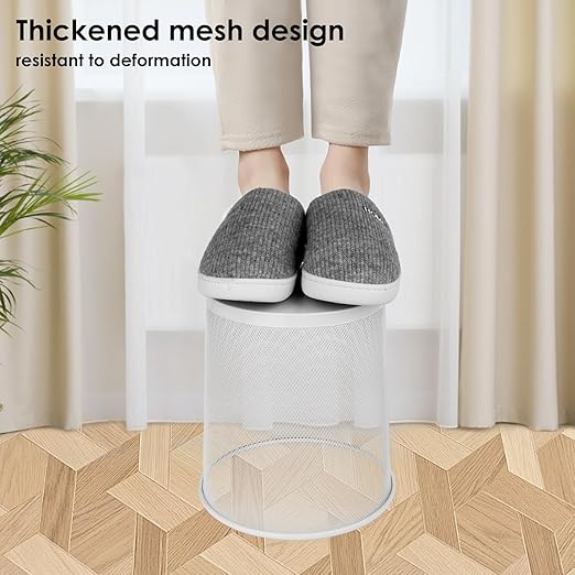 Office Mesh Trash Cans (10-Pack 4 Gal),Open Metal Wire Wastebaskets, Mesh Office Garbage Can,Waste Basket Trash Can for Near Desk,Wire Garbage Container Bin for Home,School