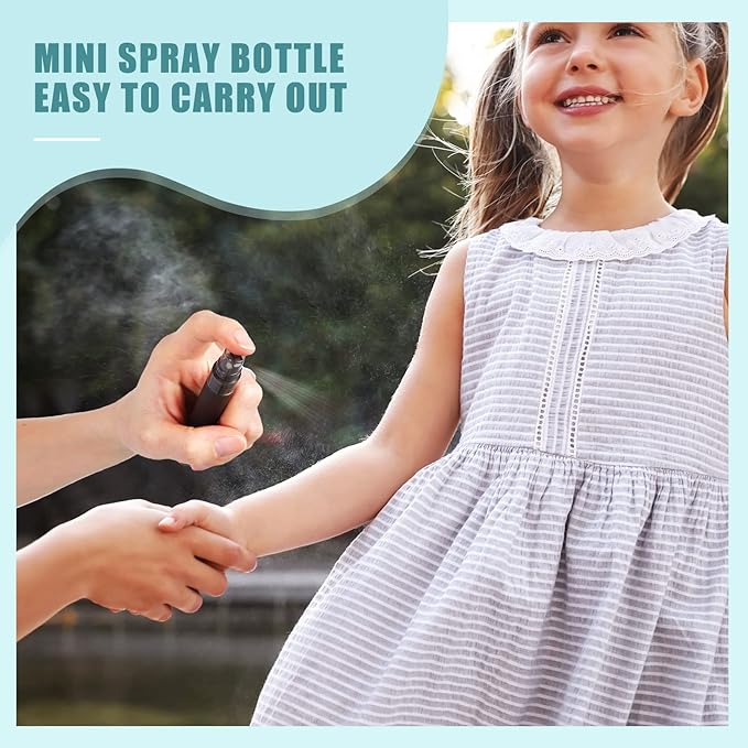 Remerry 500 Pcs 10 ml Perfume Spray Bottles Plastic Travel Refillable Mini Bottles for Women Small Fine Mist Sprayers Portable Frosted Perfume Sprayers Empty Atomizer for Essential Oil