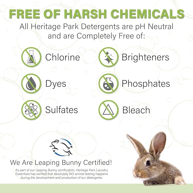 Heritage Park Luxury Laundry Detergent | Dermatologist Tested Plant based Natural & Enzyme Laundry Detergent | Sensitive Skin Friendly - Spring Magnolia (64 fl oz Refill)