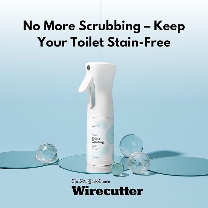 spotLESS MATERIALS Toilet Coating Spray, Protective Toilet Spray for Ceramic & Porcelain, Water-Repellent Barrier, Reduce Scrubbing & Cleaning Time, PFAS-Free Bathroom Essential