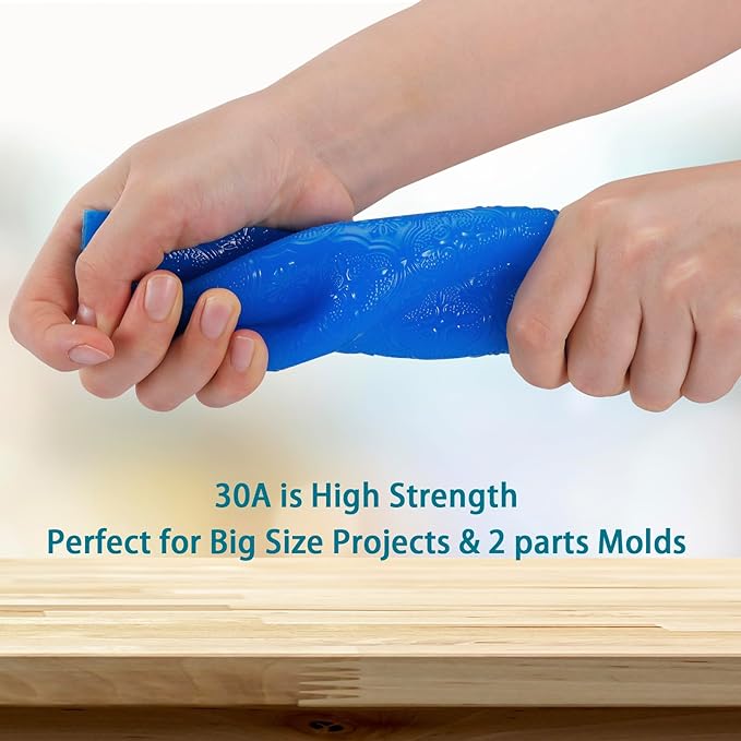 BBDINO Silicone Mold Making Kit 30A 4.4 lbs Translucent, High Strength Liquid Silicone Rubber for Molds Making,1:1 by Volume Ideal for Casting Resin/Silicon/Soap/Concrete Molds