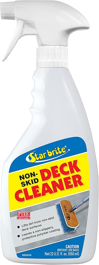 STAR BRITE Non-Skid Deck Cleaner & Protectant - Lift Dirt & Stains From Fiberglass, Painted Surfaces, More 22oz Spray (085922P)