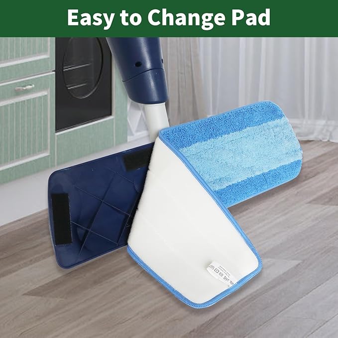 20 Pack Microfiber Cleaning Pads for Bona Mop, Reusable Microfiber Mop Pads for 18 Inch Mop, Hardwood & Hard Surface Floors Replacement Cleaning Mop Pads, Machine Washes