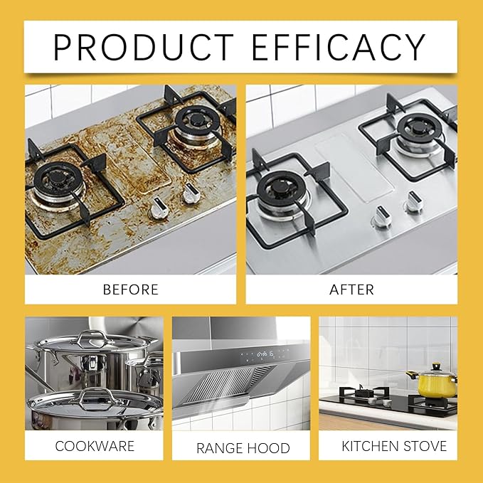 2025 New Greasy Dirt Clean Spray, Multifunctional Powerful Kitchen Foam Cleaner, Fast Foaming and Stain Removing, Heavy Oil Stain Cleaner Kitchen for Oven, Stove, Range Hood (1pcs)