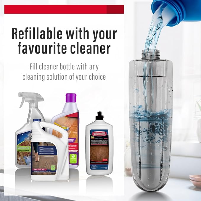 Spray Mops for Floor Cleaning Floor Mop with a Refillable Spray Bottle and 2 Washable Microfiber Pads Home or Commercial Use Dry Wet Flat Mop for Hardwood Laminate Wood (Red)