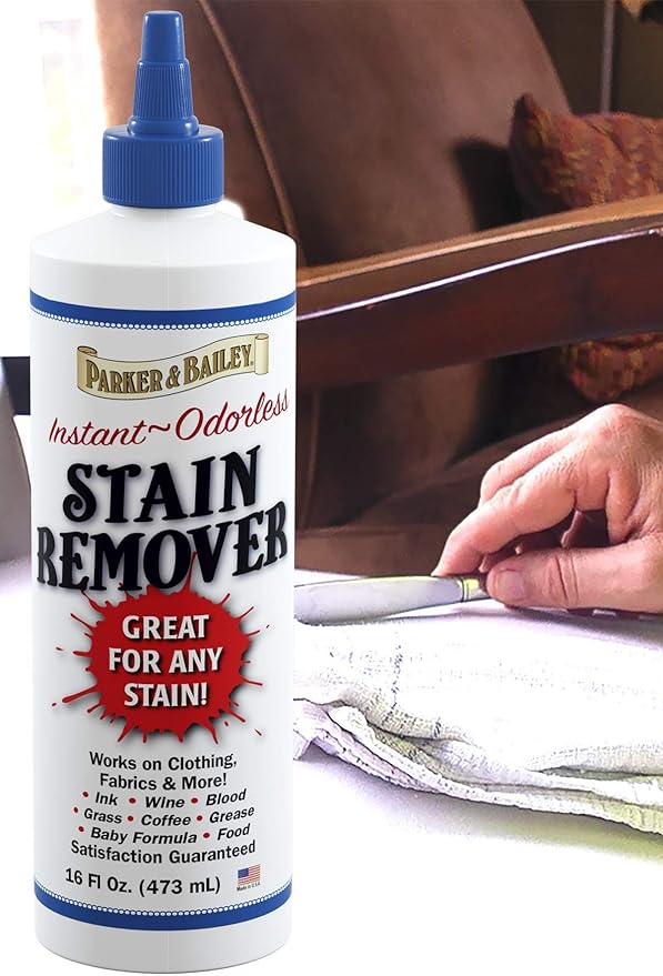 Parker and Bailey Stain Remover- Blood Stain Remover for Carpet, Clothes, Sheets and Mattress - Garment and Fabric Laundry Stain Remover - 16oz