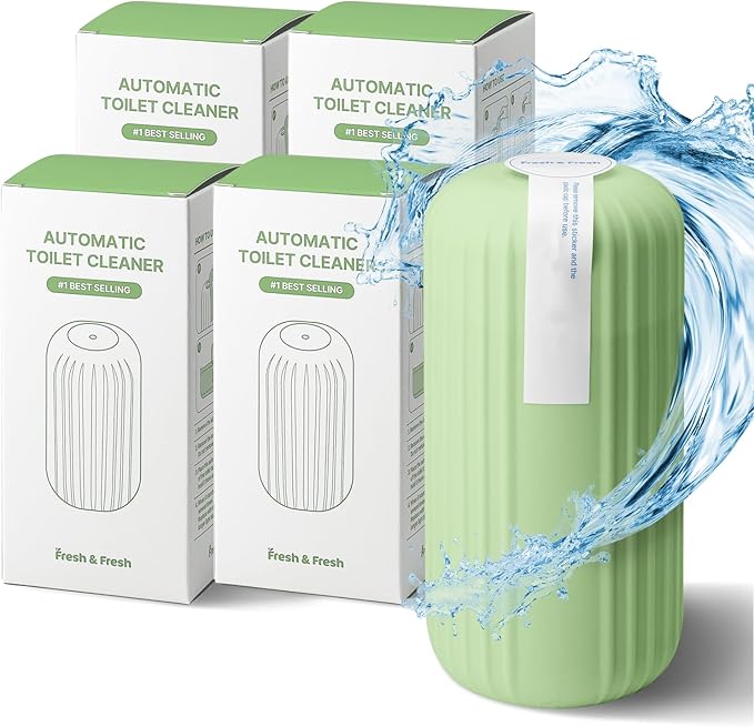 Fresh & Fresh Automatic Toilet Bowl Cleaners (Forest Green) - 4 Bottles(UPTO 2500 FLUSHES/Bottle), Commercial and Residential Toilet Cleaner 3-4 MONTH Lasting Toilet Bowl Cleaner Bottle