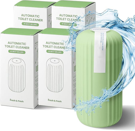 Fresh & Fresh Automatic Toilet Bowl Cleaners (Forest Green) - 4 Bottles(UPTO 2500 FLUSHES/Bottle), Commercial and Residential Toilet Cleaner 3-4 MONTH Lasting Toilet Bowl Cleaner Bottle