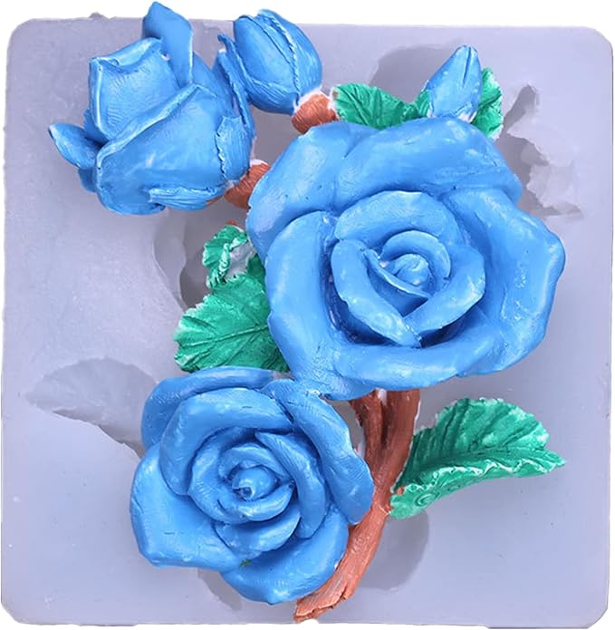 Rose Bouquet Pod Silicone Fondant Mold Flower Cake Chocolate Candy Mold Epoxy Resin Jewelry Making Mould Soap Polymer Clay Mold Pastry Baking Tools