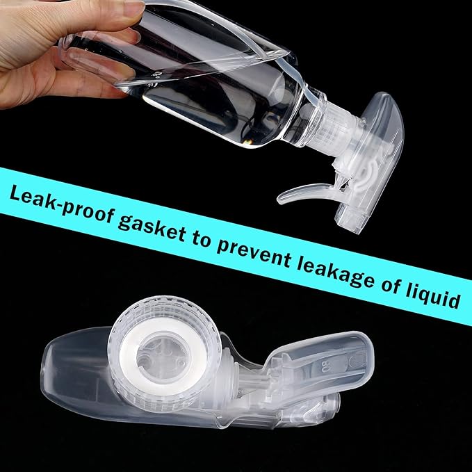 Spray Bottle Nozzles Plastic Heavy Duty Stream Trigger Spray Nozzle Replacement Head Leak Proof Water Bottle Spray Nozzles Adjustable Head Sprayer 4 Pcs (clear)