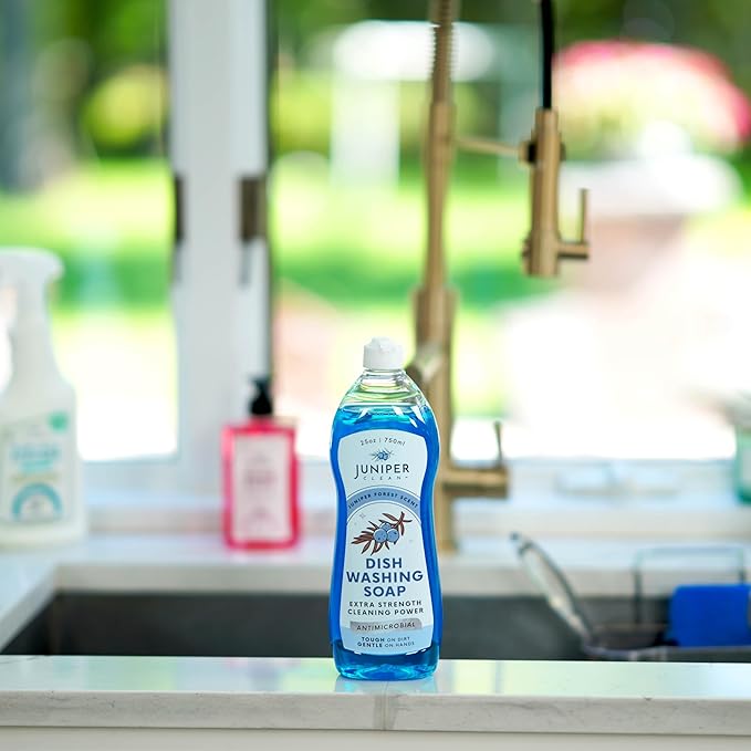 Dish Soap, Lemon & Apple & Forest Scent, Liquid Dish Washing Soap Squeeze Bottle 25 Fl Oz (Pack of 6)