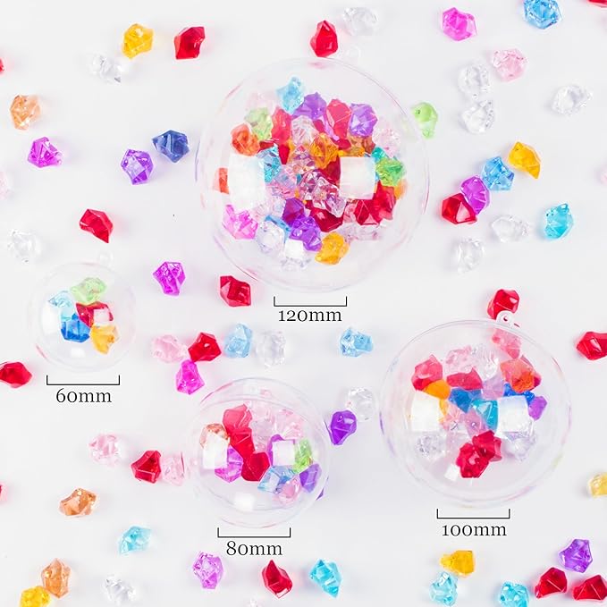 Super Z Outlet Clear Plastic Acrylic Bath Bomb Mold Shells Molding Balls Kit (100mm, 12 Pack)