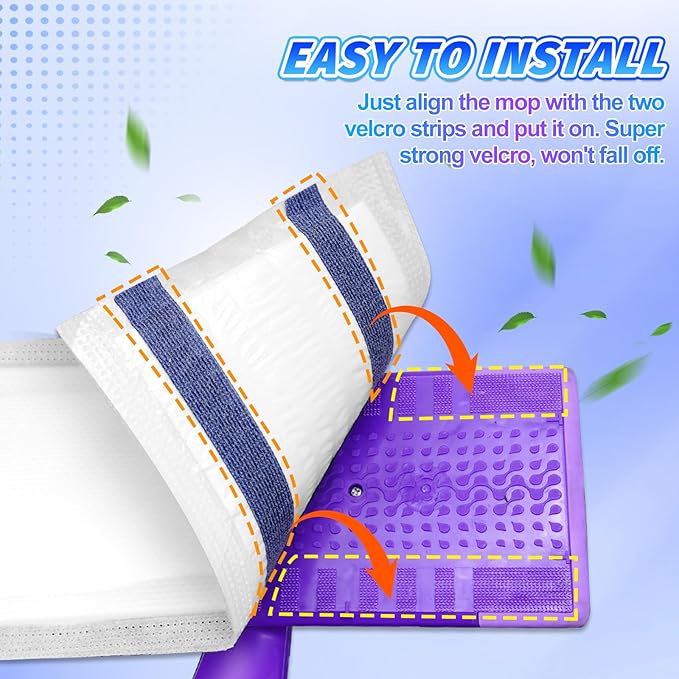 25 Count Disposable Mop Pads Compatible with Swiffer WetJet Hardwood Floor Spray Mop, Mopping Pads Compatible with Swiffer All-in-One Mopping Cleaner Starter Kit