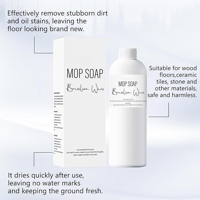 New Brazilian Waves Mop Soap, Mop Soap For Floor Cleaning, Mop Soap Brazilian Wave, Multipurpose Mop Soap For Home Cleaning (120ML)
