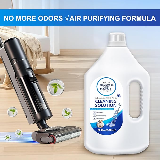 Floor Cleaning Solution, 82 FL OZ, Deep Cleans for Multiple Hard Floors, Compatible with Tineco S3/S5/S7 Pro & iFloor 3/5 (No Steam), Deep Deodorization Pet-Friendly, Stain-Busting & Fresh-Scented