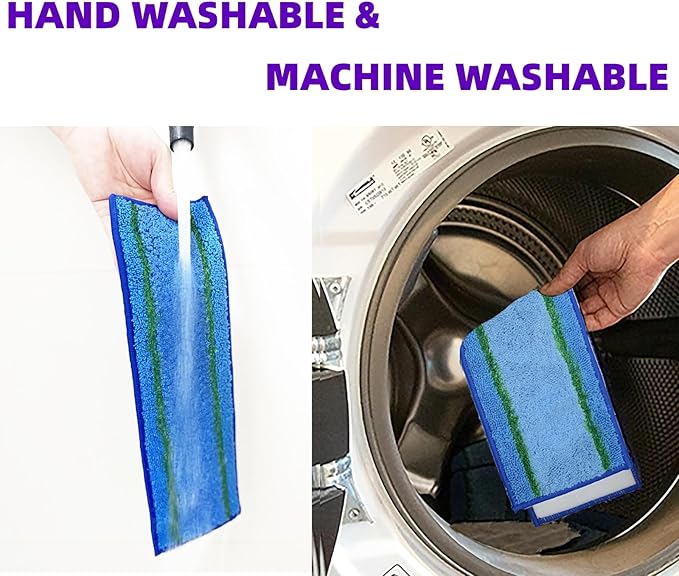 Upgraded Spray Refills Mop Pads for S-wiff-er PowerMop - Microfiber Mopping Pads for Multi - Surface Floor Cleaning - Reusable Mop Refill Pads Replacement Head for Swiffer Power Mop（10 Pack)