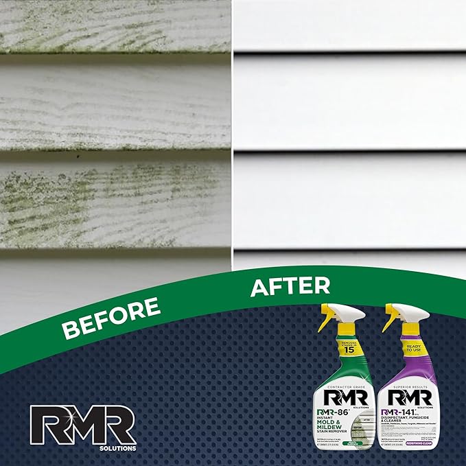 RMR Brands DIY Mold Remover Bundle - Complete Mold Killer & Stain Remover Bundle - Mold and Mildew Prevention Kit, Disinfectant Spray, Includes 2-32 Ounce Bottles