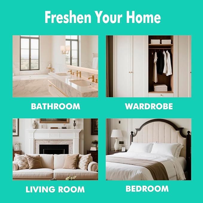 Air Freshener for Home, 2 Pack, 2 Refill, Eucalyptus Scent, Odor Eliminator, Up to 120 Days, Cactus-shaped Freshener for Closet Bathroom, Cute Home Decor, White