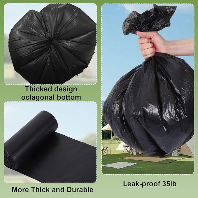 8 Gallon Portable Trash Bags, 90 Count Portable Toilet Bags, Outdoor Toilets Wag Bag Camping Compost Toilet Seat Bags Human Waste Kit for Adults Outdoor Travel Boating Camping Car Essentials
