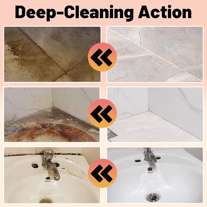 Tile Cleaner, Original Floor Cleaner, Heavy Limpa Pisos, Deep Cleaning Multipurpose Powerful Stain Removing Liquid for Floors, Bathroom Shower, Kitchen (1, 2 PCS)