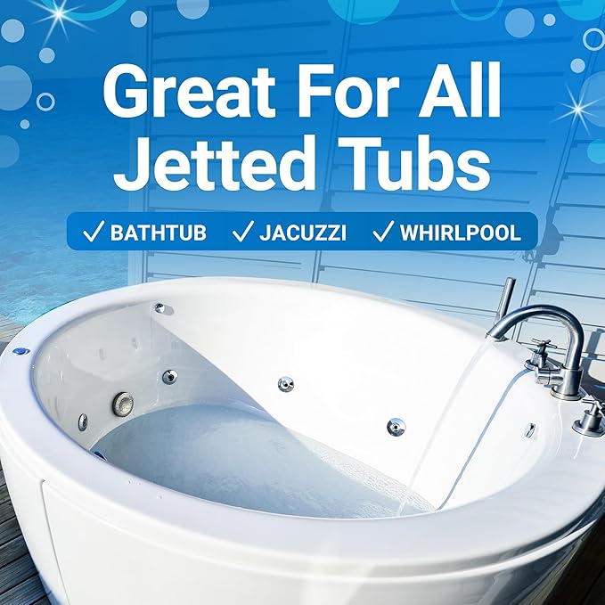 Bio Ouster Jetted Tub Cleaner Kit - Jet and Jacuzzi Tub Cleaner for Jets, Tubes, and Bathtubs - Includes Microfiber Towel - Professional Grade Formula, Made in USA (Kit)