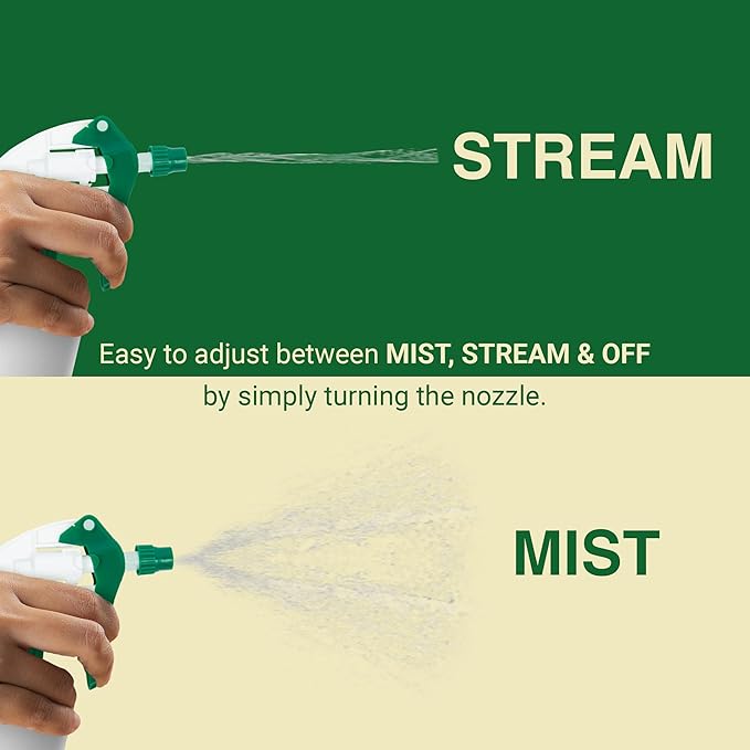 Heluva Green Spray Bottle Nozzle Replacement, Bottle Tops Only - Sprayer Nozzle Triggers for Heavy Duty, Commercial, Home Cleaning Solutions - Fits 8,16,24,32 oz Plastic & Glass Bottles, Green 6 Pack