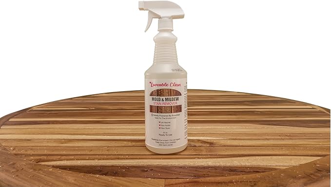 EcoDecors Loveable Stain Remover For Teak and Hardwoods 32oz Spray Bottle