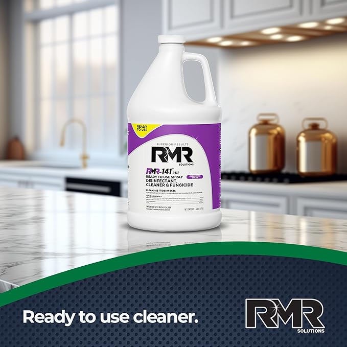 RMR-141 EPA Registered Mold and Mildew Killer, Eliminates Odors, Removes Mold, Mildew, Bacteria, and Viruses, 4 Pack of 1 Gallon Bottles