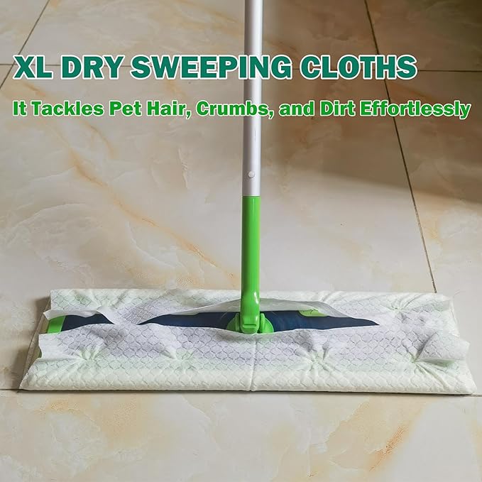 XL Dry Sweeping Cloths, XL Dry Pad Refills for Swiffer Sweeper XL Mop, X-Large Disposable Sweeping Cloths Multi Surface Floor Mop Pad Refills for Floor Cleaning, 50 Count