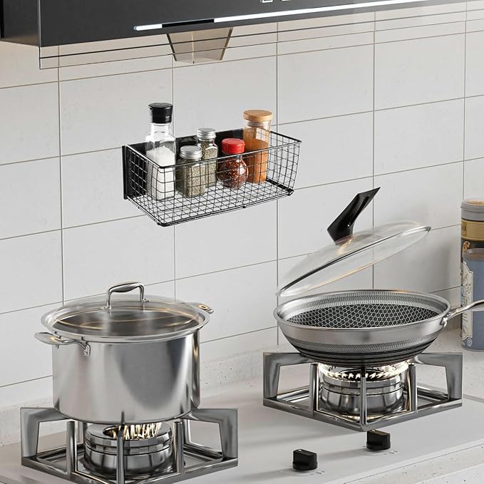 Magnetic Spray Bottle Holder,Spray Can Holder Wall Mount,Truck Tool Box Accessories,Metal Mesh Basket Organizer and Storage for Garage Home Workspace,Black