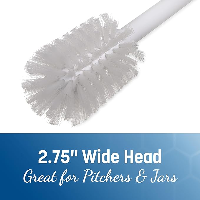 SPARTA 367600TC02 Plastic Household Dish Brush, Dish Brush, Dish Scrub Brush With Lightweight Or Break Resistant? For Cleaning, 11 Inches, White