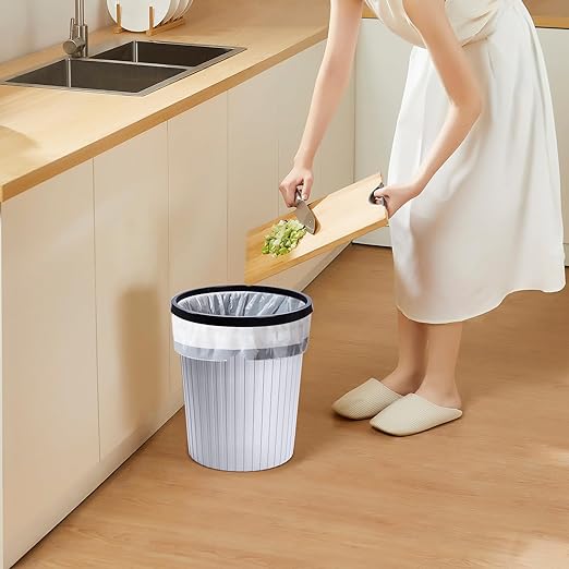 ZXJ Plastic Trash Can - 2 Gallon - White - Laundry Room,Bathroom,Kitchen,Office,Dormitory,Camping,Kids Room
