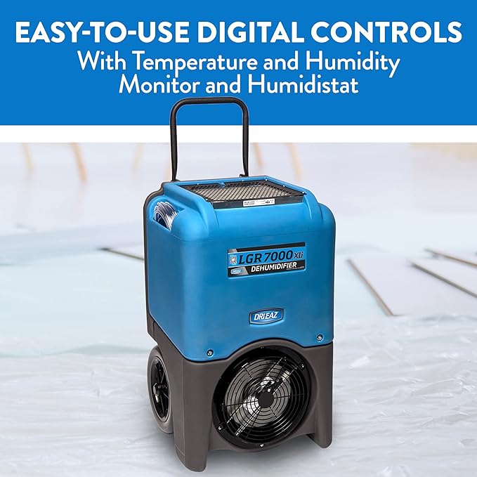 Dri-Eaz LGR 7000XLi Commercial Dehumidifier with Pump F412, 29 Gal, Industrial Dehumidifier