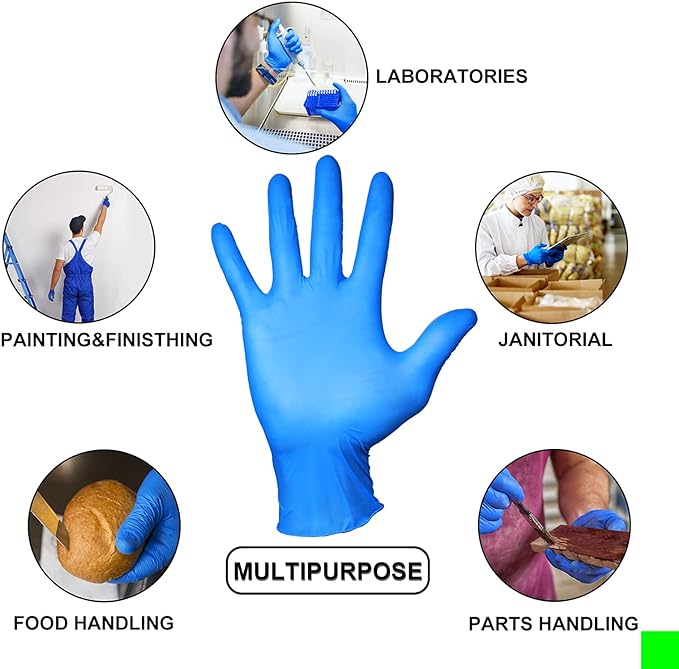 PEIPU Nitrile Disposable Gloves，Powder Free, Cleaning Service Gloves, Latex Free