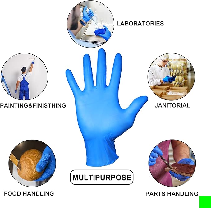 PEIPU Nitrile Disposable Gloves，Powder Free, Cleaning Service Gloves, Latex Free