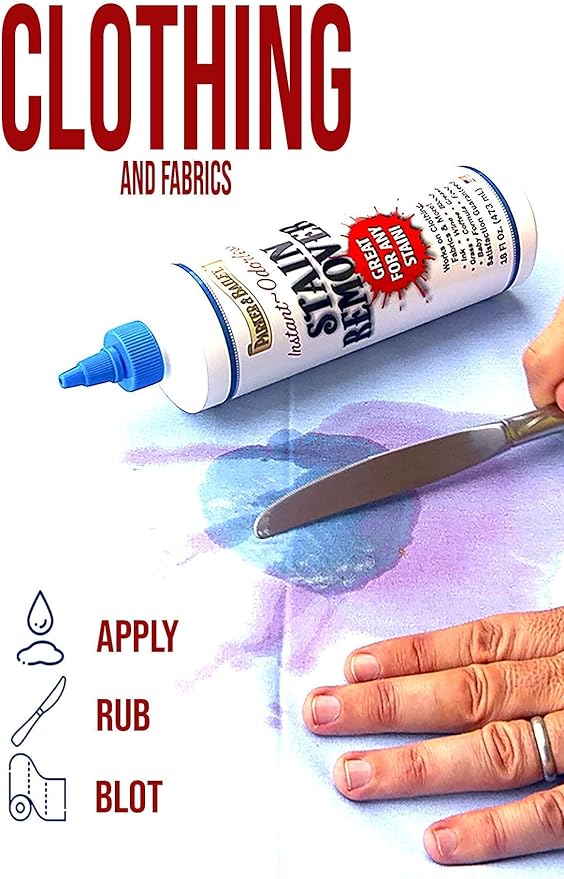 Parker and Bailey Stain Remover- Blood Stain Remover for Carpet, Clothes, Sheets and Mattress - Garment and Fabric Laundry Stain Remover - 16oz