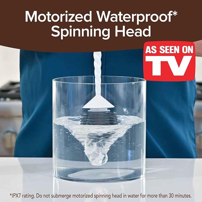 Horsepower Unicorn, AS-SEEN-ON-TV, Motorized Toilet Brush, Powerful Spinning Action, 360 Degree Cleaning Power, Flexible Silicone Bristles, Eliminate Stains & Residue, No Scrubbing, Rechargeable